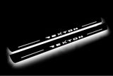 stainless steel LED door sill plates for SsangYong Rexton II 2006+ with Rexton logo