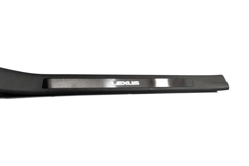 Lexus RX II XU30 2003+ LED door sill plates in stainless steel with Lexus logo