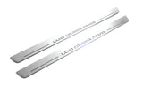 Toyota Prado 120 2002+ entry guards in stainless steel with Land Cruiser Prado logo