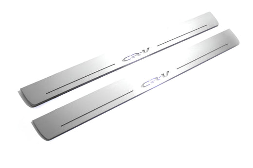 Honda CR-V 2006–2012 — Stainless Steel LED Door Sills — CR-V Logo