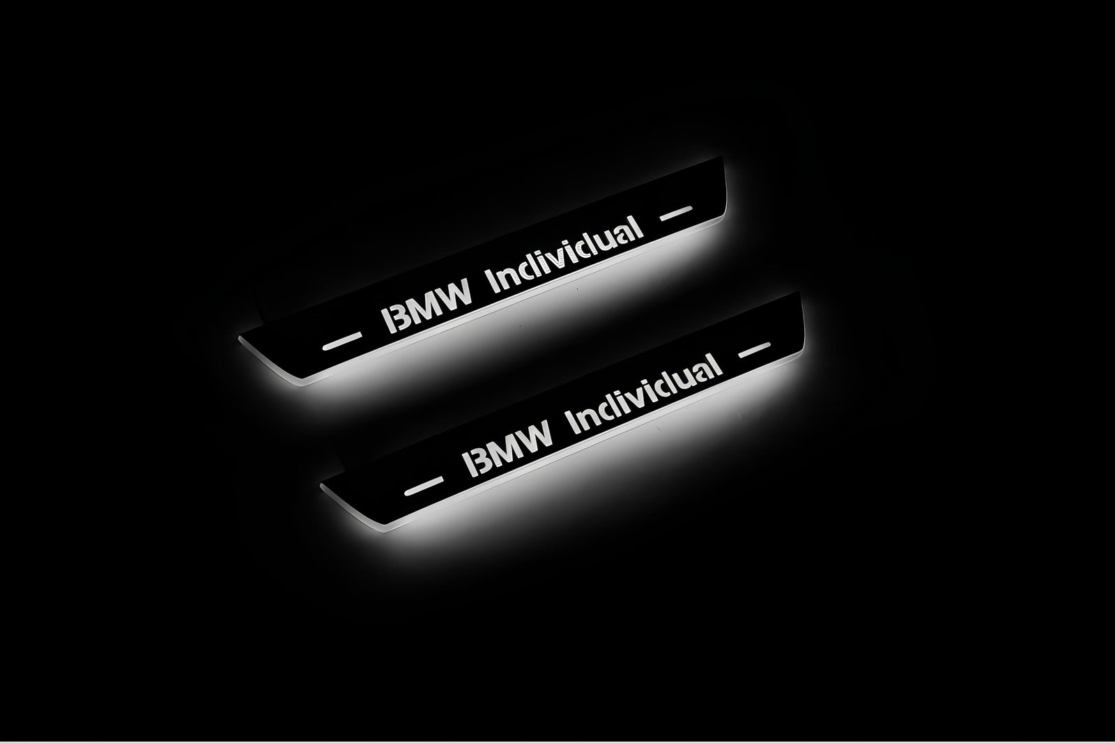 BMW X5 E53 1999+ stainless steel illuminated entry guards with BMW Individual logo