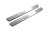 Toyota Tacoma III 2016+ entry guards in stainless steel with TRD pro logo