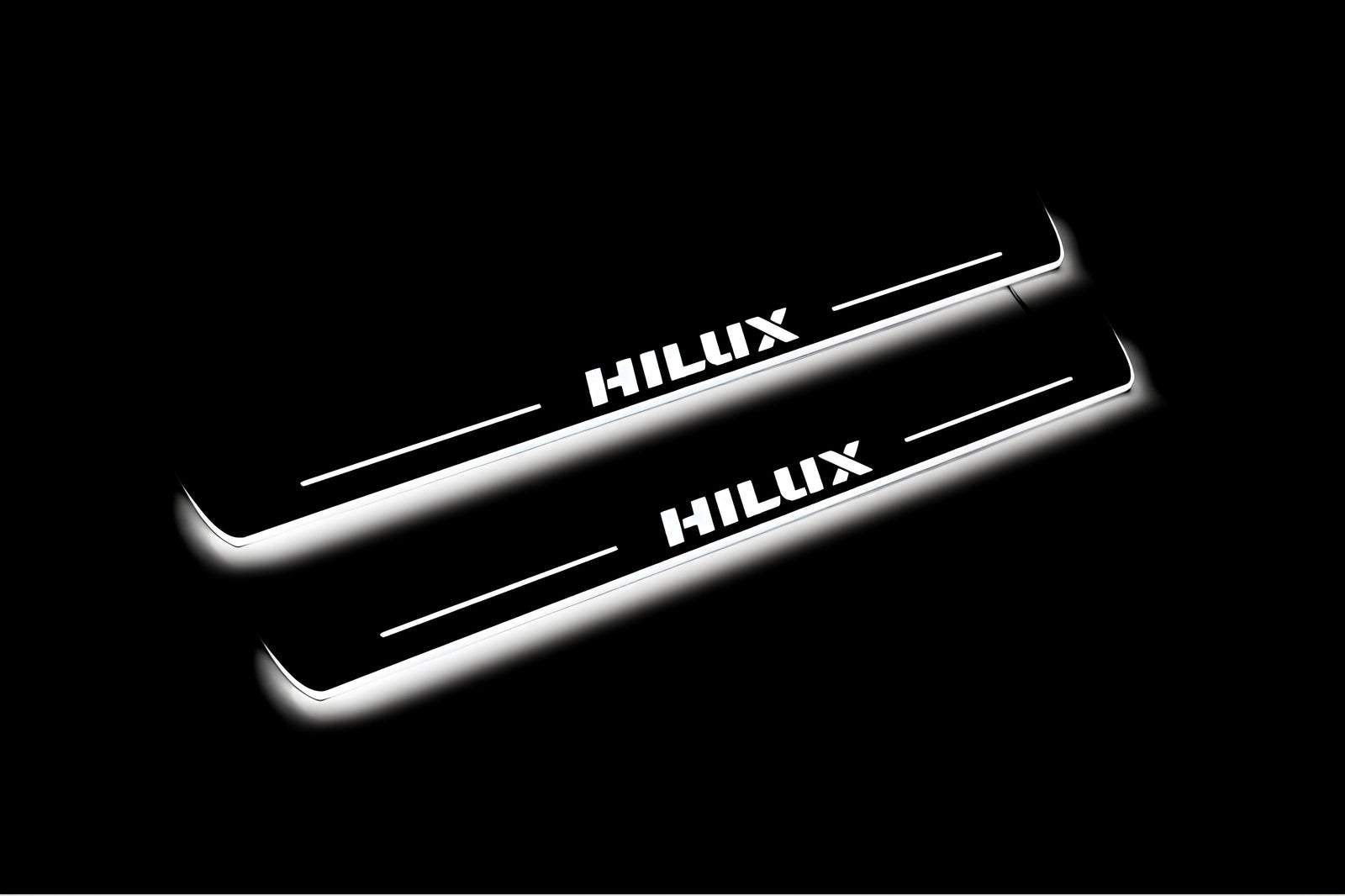 stainless steel door sill plates for Toyota Hilux VIII 2015+ with Hilux logo