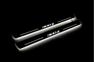 Illuminated LED Door Sill Tread Plates Chrysler 300C II 2011-2023 With 300S Logo Chrysler Led Door Sills opdesign