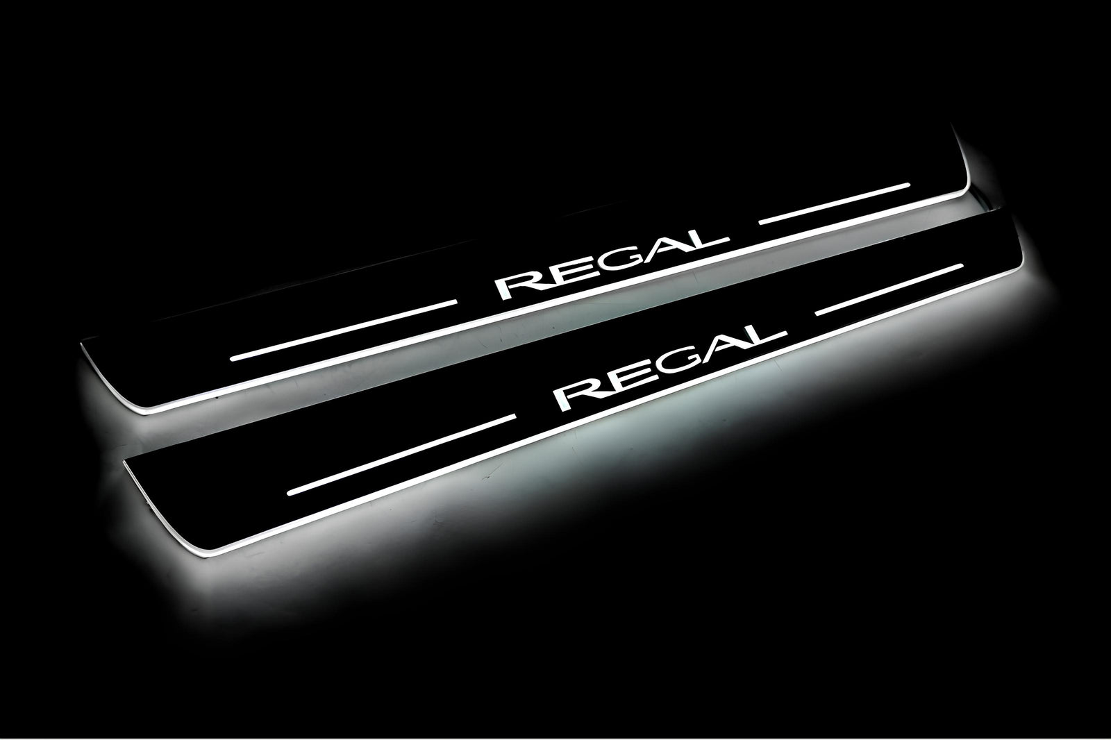 LED door sill plates for Buick Regal V 2008+ stainless steel with Regal logo