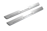 LED door sill plates stainless steel Mitsubishi Outlander II CW 2007+ with Outlander logo
