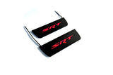 illuminated door sill protectors Jeep Grand Cherokee IV WK2 2010+ matte black coated stainless steel with SRT logo