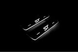 Ford Focus III 2011+ stainless steel LED door sill plates with ST logo