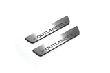 LED door sill plates for Mitsubishi Outlander II CW 2007+ with Outlander logo