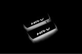 stainless steel LED door sill plates for Honda HR-V II 2013+ with HR-V logo