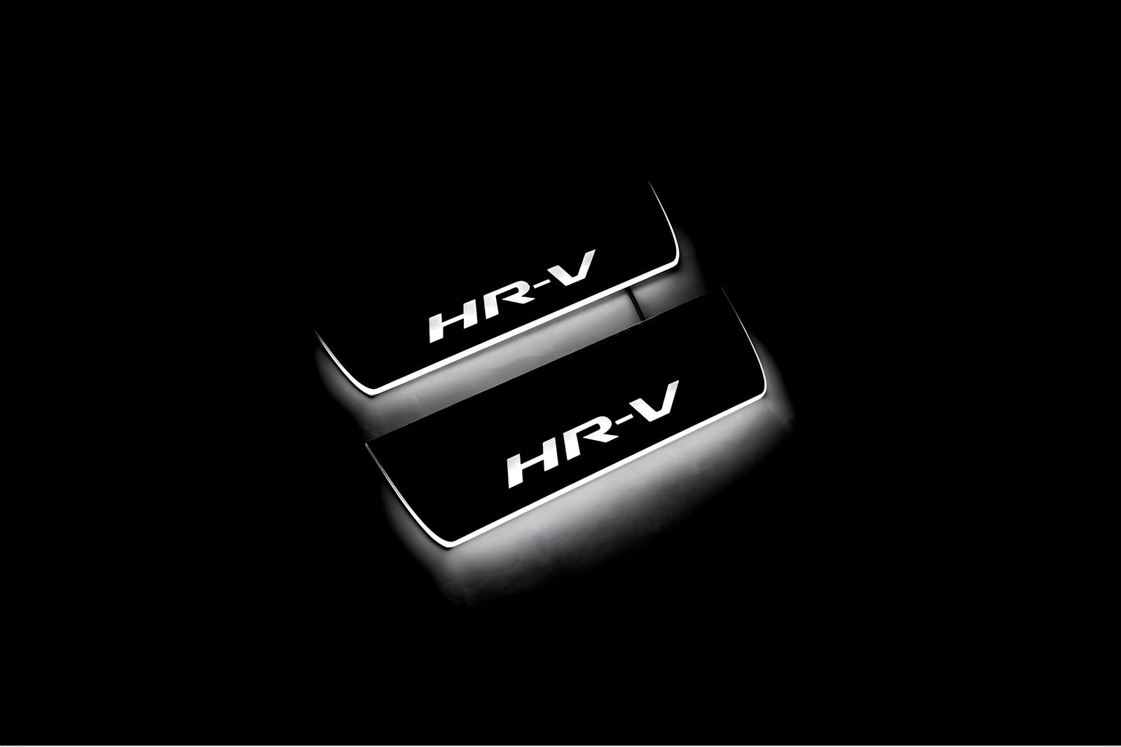 stainless steel LED door sill plates for Honda HR-V II 2013+ with HR-V logo