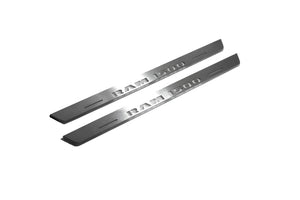 Illuminated LED Door Sill Tread Plates Dodge Ram IV 2009-2018 With RAM 1500 Logo Dodge Led Door Sills opdesign