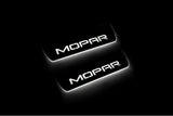 Dodge Durango III 2011+ entry guards in stainless steel with MOPAR logo