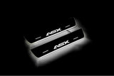 LED door sill plates for Mitsubishi ASX I 2010+ stainless steel with ASX logo