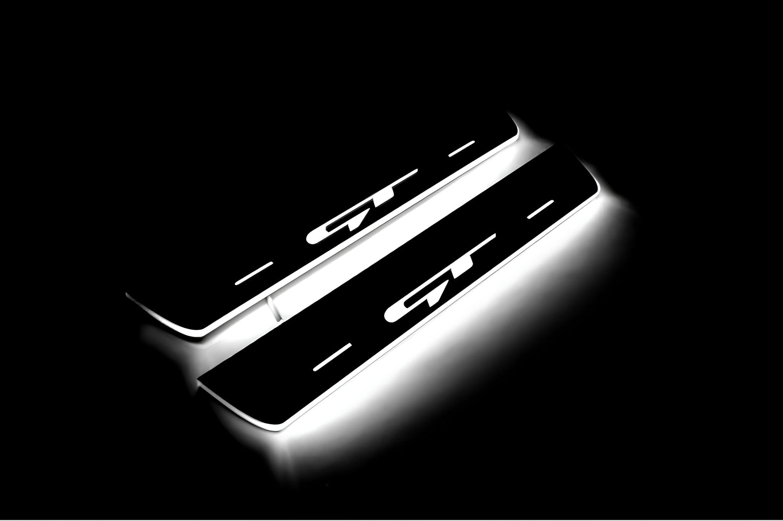 KIA Ceed II 2012+ door sill plates in stainless steel with GT logo