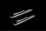 BMW X6 G06 2019+ stainless steel LED door sill plates with Sport Line logo