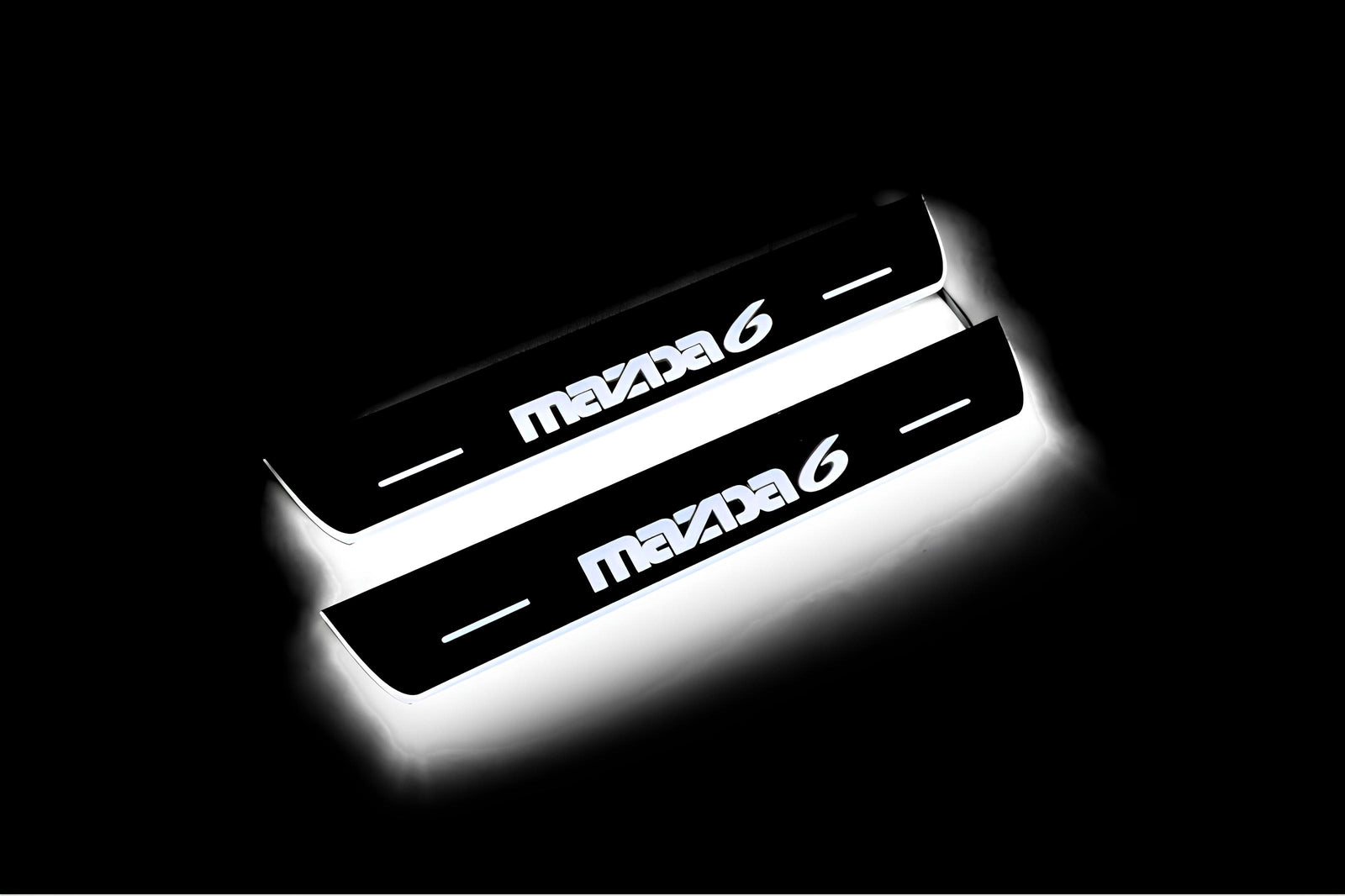 LED door sill plates stainless steel Mazda 6 II 2008+ with Mazda 6 logo
