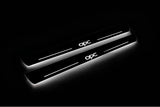 Opel Insignia I G09 2008+ stainless steel illuminated entry guards with OPC logo