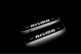 LED door sill plates Nissan Patrol Y62 2010+ in stainless steel with NISMO logo