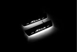 LED door sill plates Ford Focus III 2011+ stainless steel with Focus logo