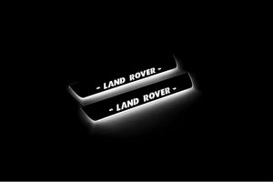 Illuminated LED Door Sill Tread Plates Land Rover Discovery IV 2009-2016 With Land Rover Logo Land Rover Led Door Sills opdesign