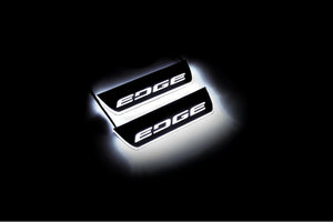 Illuminated LED Door Sill Tread Plates Ford Edge II 2015+ With ММММ Logo Ford Led Door Sills opdesign