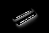 stainless steel LED door sill plates with Dodge Charger LD 2011+ with Scat Pack logo