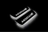 stainless steel LED door sill plates with Mazda 6 III 2012+ with Mazda 6 logo