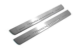 stainless steel LED door sill plates with Jeep Grand Cherokee IV WK2 2010+ with TrackHawk logo