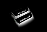 LED door sill plates Mazda 3 III 2013+ stainless steel with Mazda 3 logo