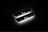stainless steel LED door sill plates with Audi A4 B8 2007+ with A4 logo