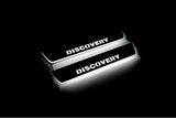 LED door sill plates Land Rover Discovery III 2004+ stainless steel with Discovery logo