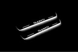 LED door sill plates Skoda SuperB II 2008+ in stainless steel with SuperB logo