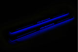 LED door sill plates Toyota Avensis III 2009+ stainless steel with Avensis logo