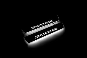 Illuminated LED Door Sill Tread Plates Kia Sportage IV 2015-2022 With Sportage Logo KIA Led Door Sills opdesign