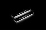 LED door sill plates Volkswagen Passat B6 2005+ stainless steel with Passat logo