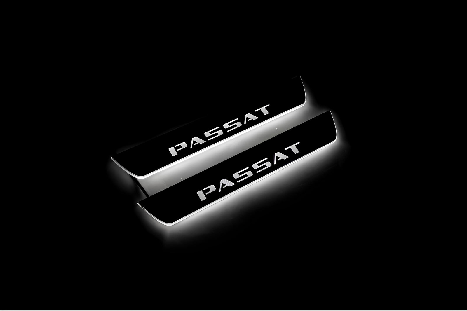 LED door sill plates Volkswagen Passat B6 2005+ stainless steel with Passat logo
