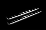LED door sill plates Dodge Charger LD 2023+ in stainless steel with Hellcat REDEYE logo
