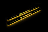 stainless steel LED door sill plates with Chevrolet Camaro V E37 2009+ with Transformers logo