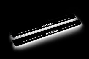 Nissan Maxima VIII A36 Stainless Steel LED Door Sills – Maxima Logo