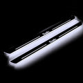 Illuminated LED Door Sill Tread Plates Renault Trafic II 2001-2014 With Trafic Logo Renault Led Door Sills opdesign