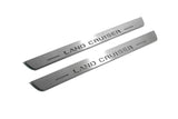 stainless steel LED door sill plates with Toyota LC 200 2007+ with Land Cruiser logo