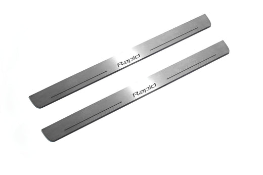 Skoda Rapid 2012+ Stainless Steel LED Door Sills – Rapid Logo