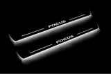 LED door sill plates for Ford Focus II 2004+ with Focus logo