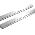 Illuminated LED Door Sill Tread Plates Infiniti QX70 (FX) 2008-2017 With Infiniti Logo Infiniti Led Door Sills opdesign