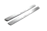 Renault Megane III 2009+ LED door sill plates in stainless steel with Megane logo