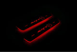 Chrysler 300C II LD 2011+ stainless steel LED door sill plates with SRT HELLCAT logo