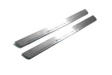 LED door sill plates Ford Fusion II CD4 2012+ in stainless steel with Fusion logo