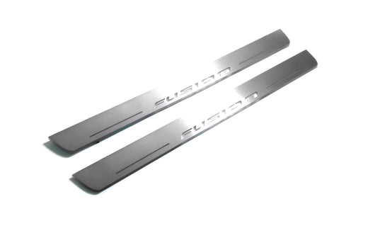 Ford Fusion Sedan CD391 2012–2020 — Stainless Steel LED Door Sills — Fusion Logo