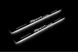 LED door sill plates for BMW X6 E71 2008+ stainless steel with Sport Line logo